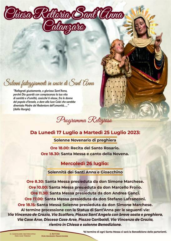 Solenni festeggiamenti in onore di Sant'Anna / Eventi / Novità