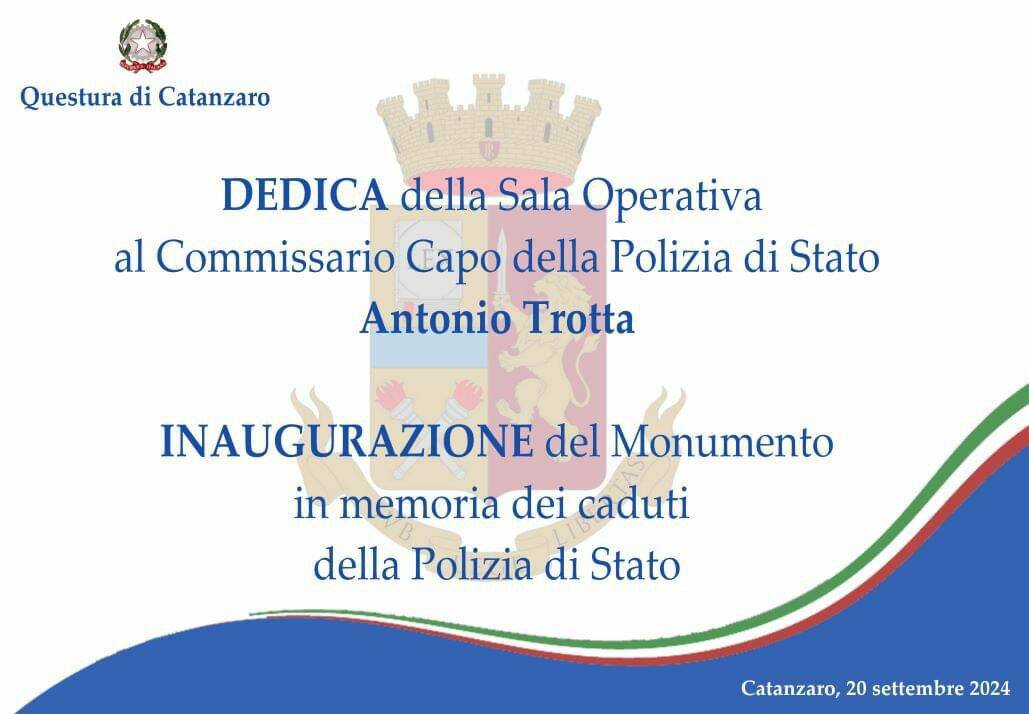 intitolazione trotta sala operativa polizia catanzaro